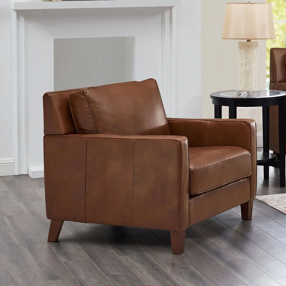 Ashby - Leather Chair - Pecan by Couch.com