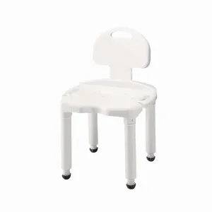 Carex Universal Bath Seat W/ or W/O Back (Case Pack Option), White