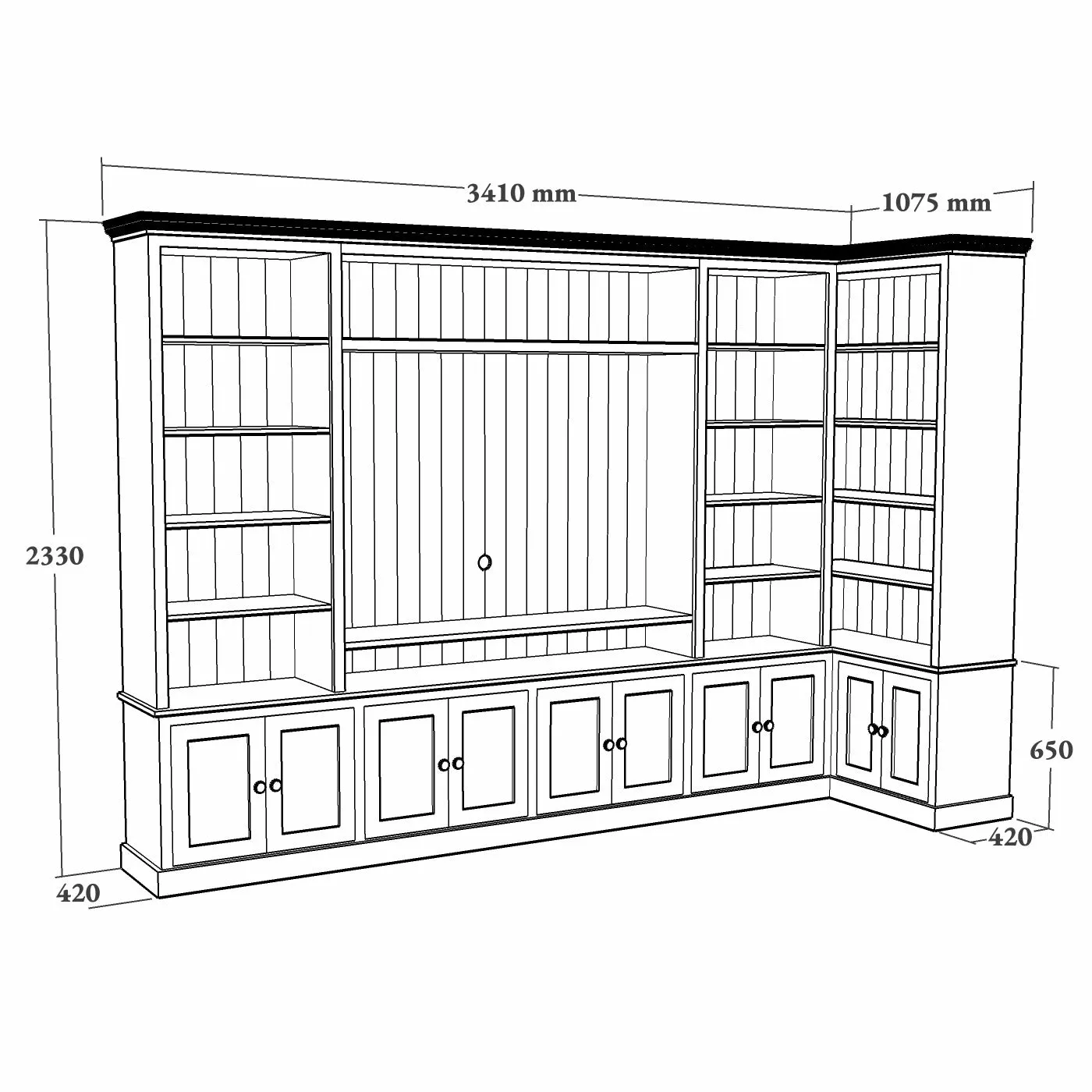 Corner TV & Media Storage Unit