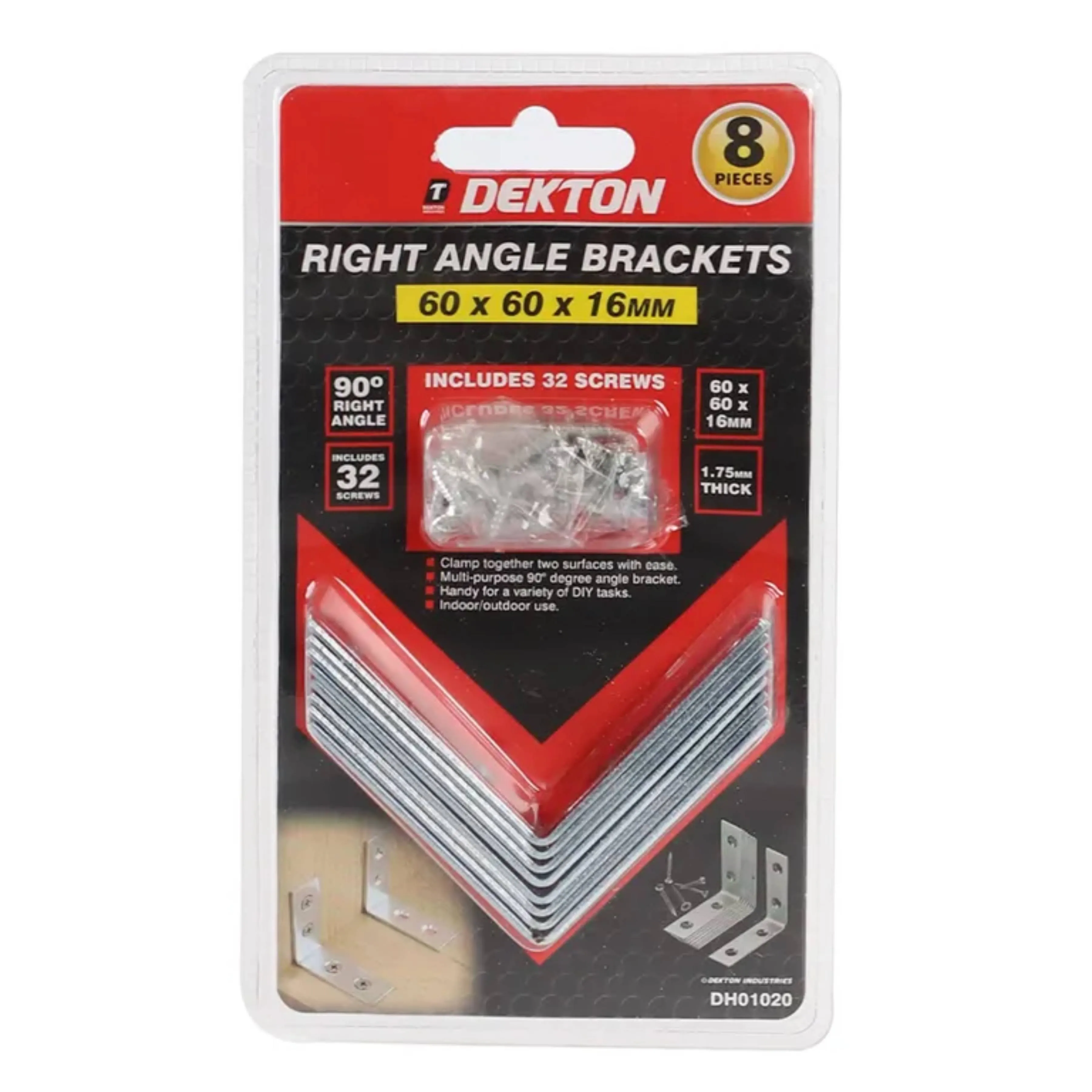 DEKTON 10PC Right Angle Bracket