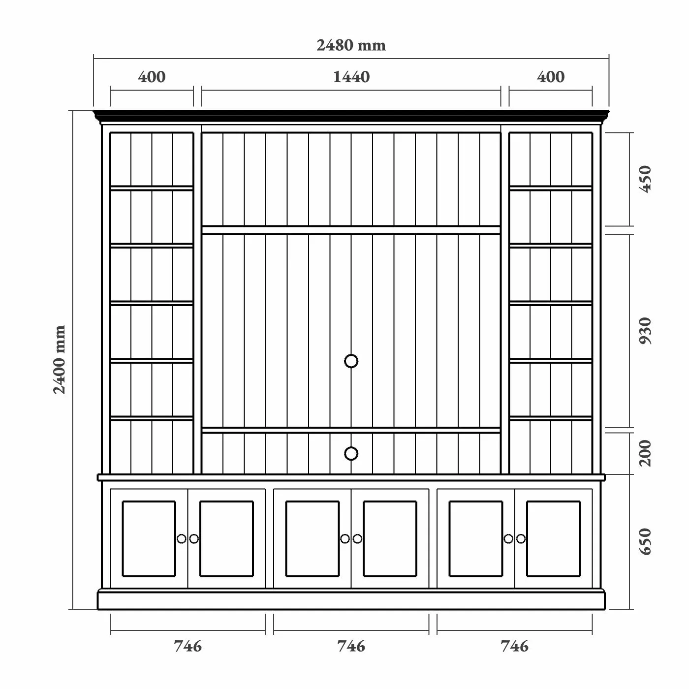 Extra Tall TV & Media Storage Unit