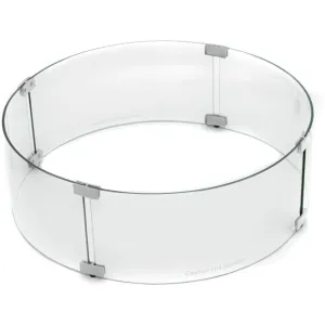 Fire Pit Round Glass Wind Screen