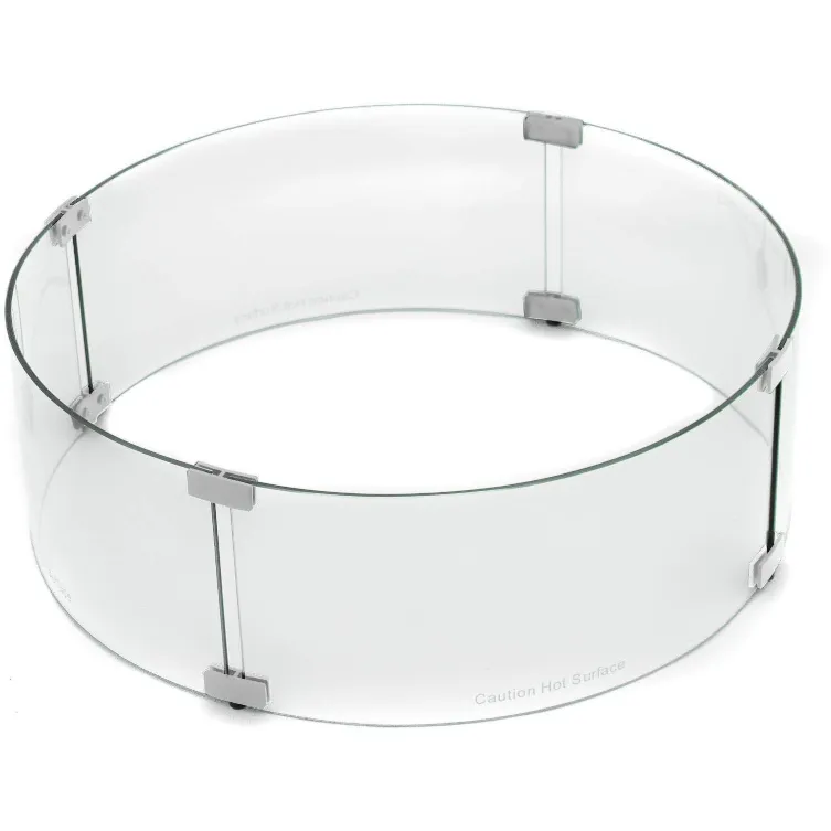 Fire Pit Round Glass Wind Screen