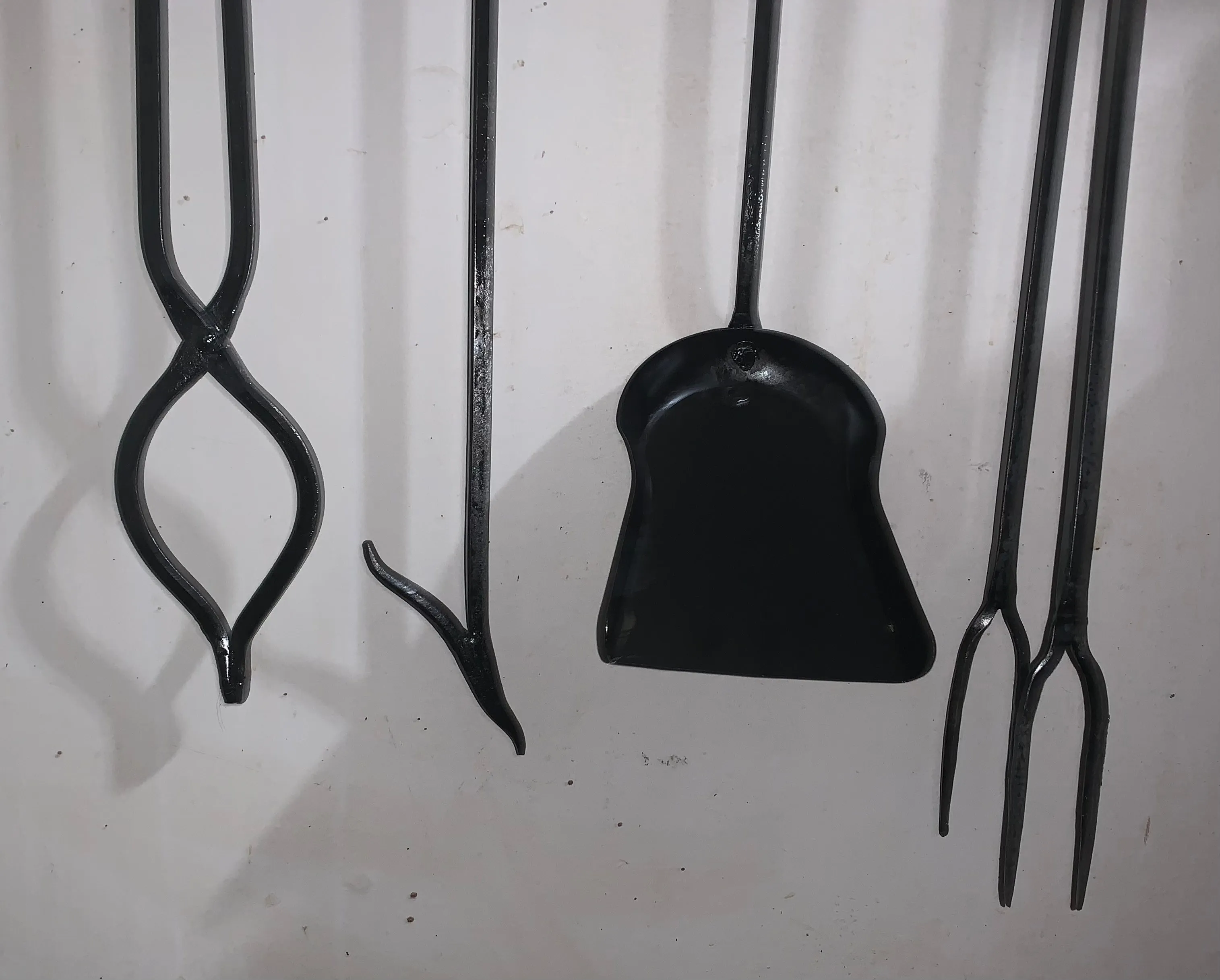 Fire Tool Set with Wall Rack