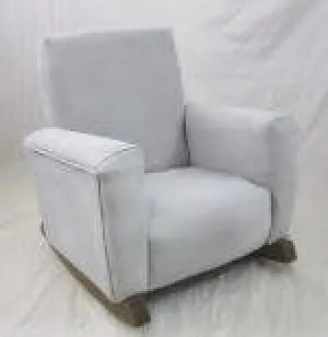 Gray Suede Rocking Chair