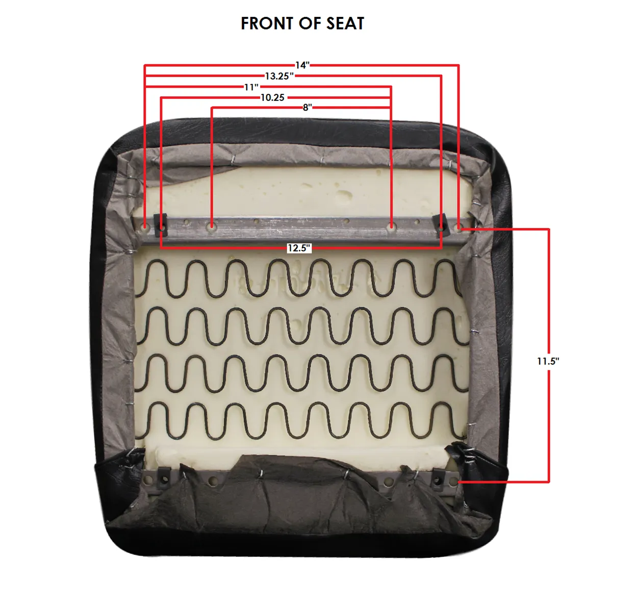 LTD High Back Universal Seat in Black Vinyl