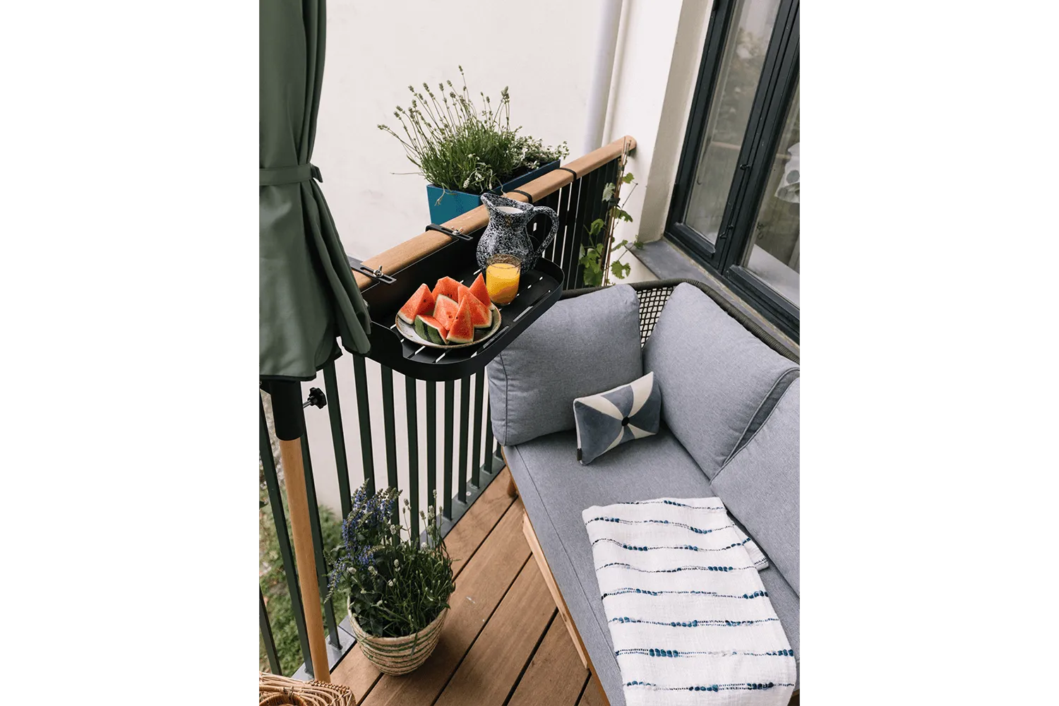 Mie metal shelf for railings 50 x 25 cm