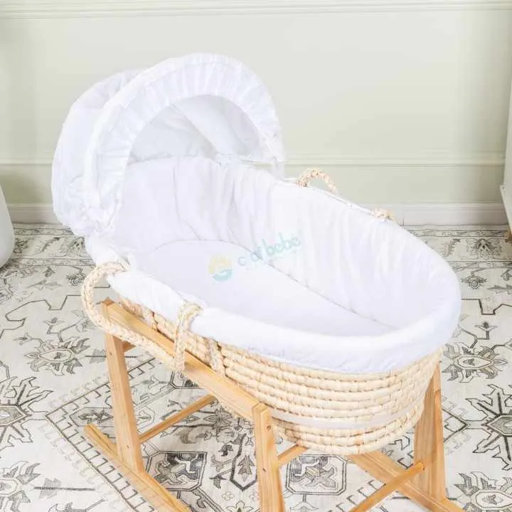 New Wooden Baby Cradle Design Corn-حامل سلة