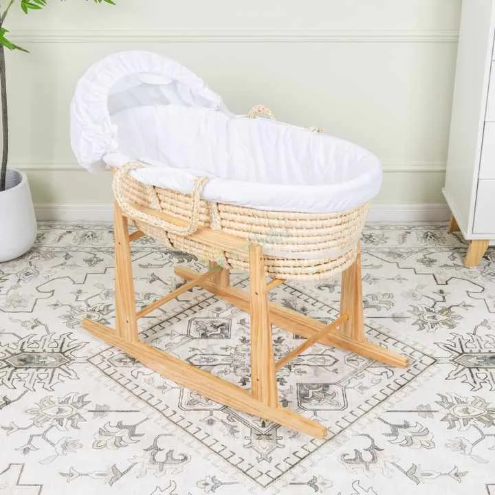 New Wooden Baby Cradle Design Corn-حامل سلة