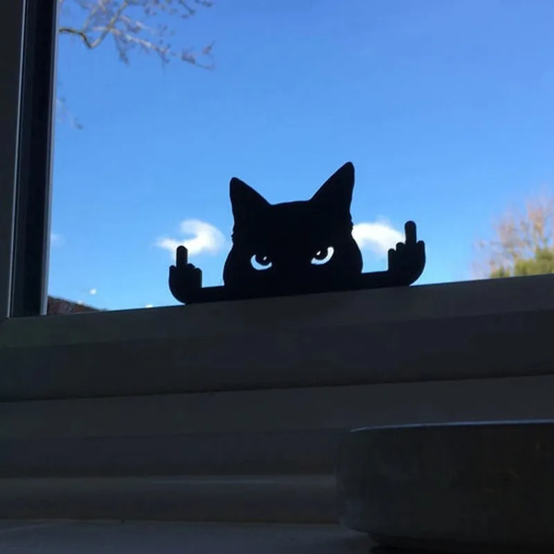 PurrfectStyle Cat Middle Finger Decoration