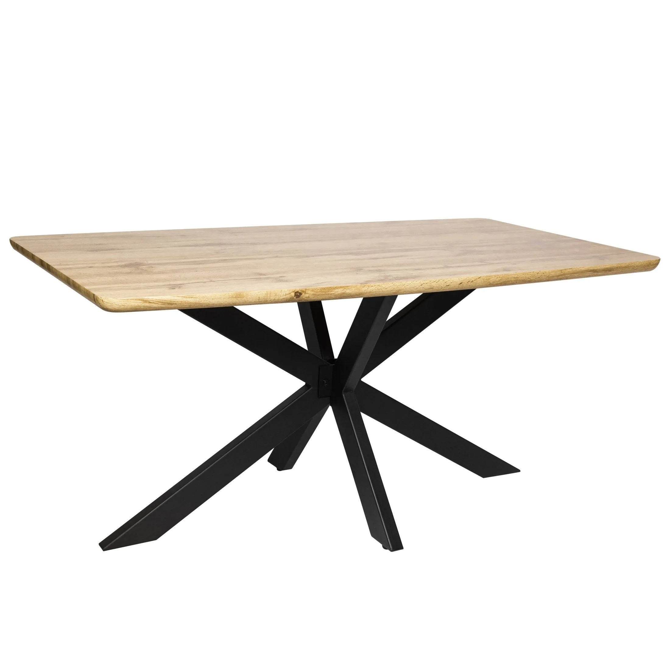 Ravenna 69" Rectangular Wood Dining Table with 6 Euston Wicker Dining Chairs