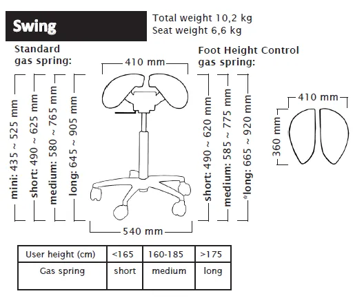Salli Swing Ergonomic Medical Saddle Chair or Stool
