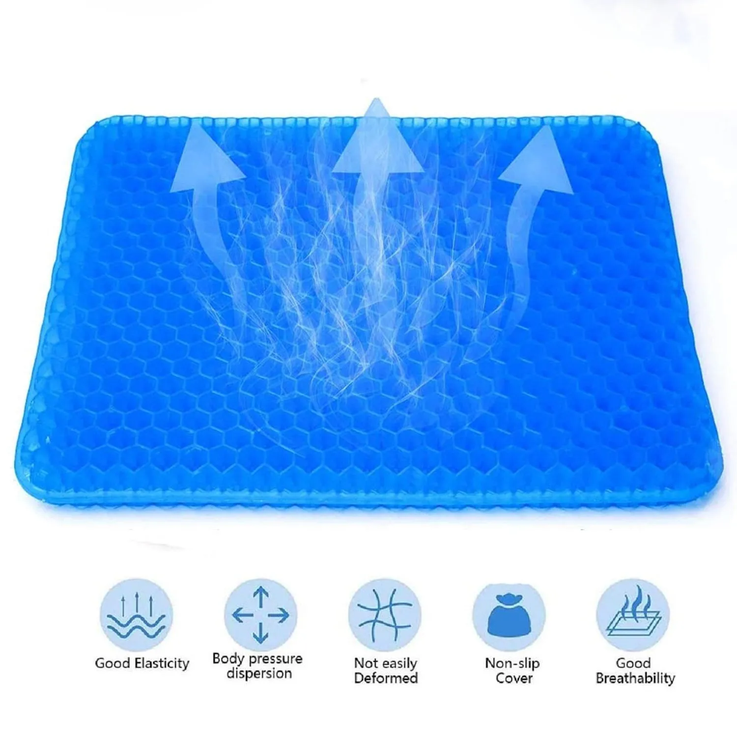 Silicone Flex Pillow Gel Orthopaedic Seat Cushion Pad for Car