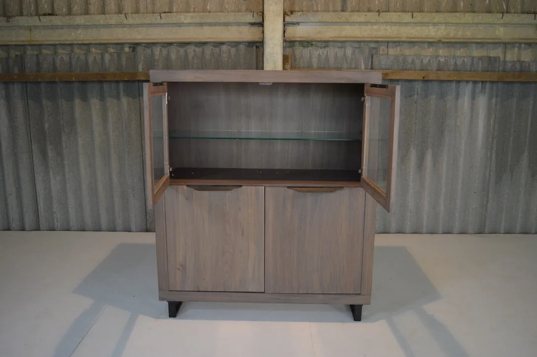 Solid Oak Small Highboard