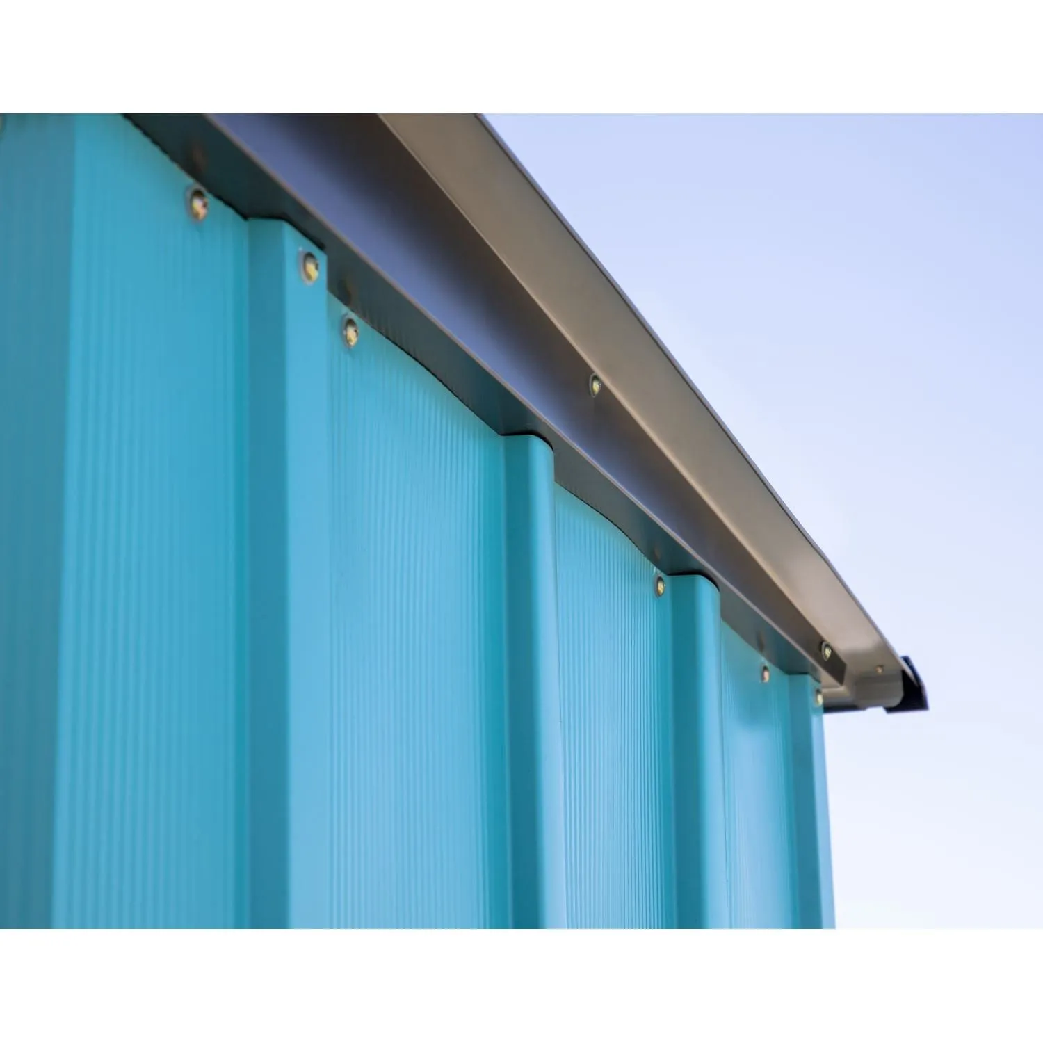 Spacemaker | Patio Shed, 4' x 3' x 6' - Teal and Anthracite