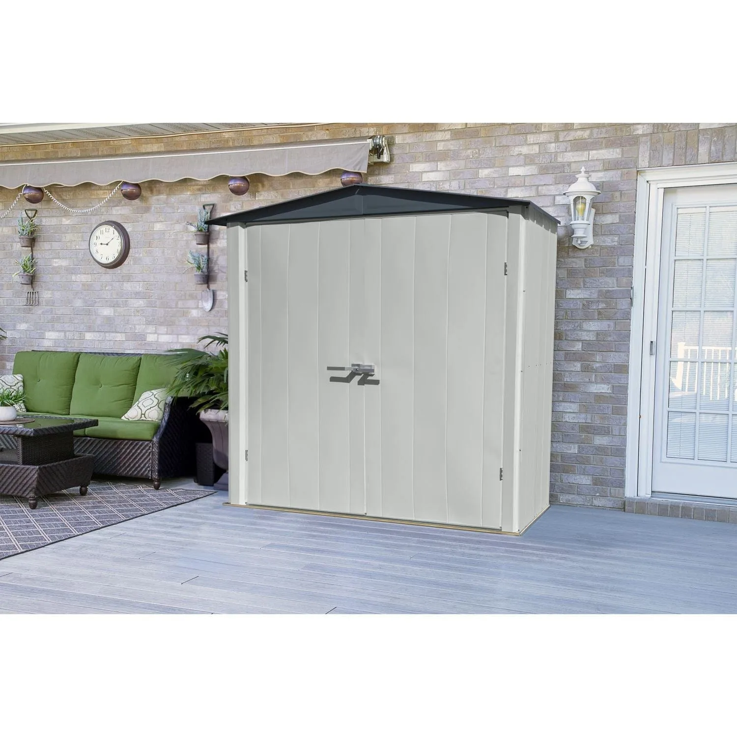 Spacemaker | Patio Shed 6' x 3' x 6' - Flute Grey and Anthracite