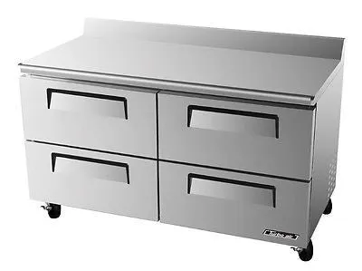 Turbo Air TWR-60SD-D4-N Super Deluxe 60" Four Door Worktop Refrigerator